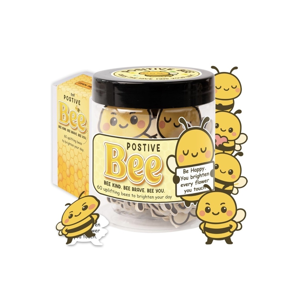 Postive Bee Affirmation Cards Jar 60-Count